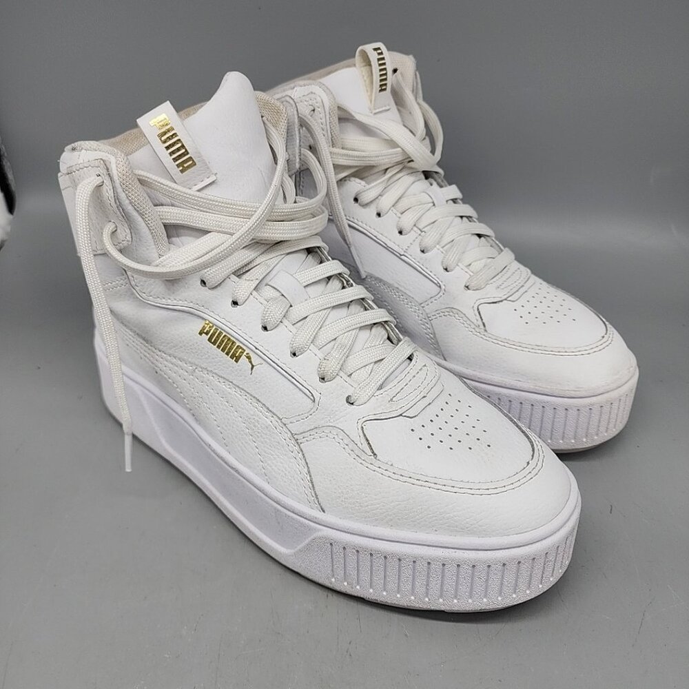 Puma Vicky V3 Mid L Hi Womens Size 8.5 White Athletic Running Shoes Sneakers